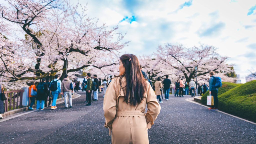 春季來日本旅遊,早晚溫差較大、仍有涼風,記得還是要穿防風外套避免感冒喔!