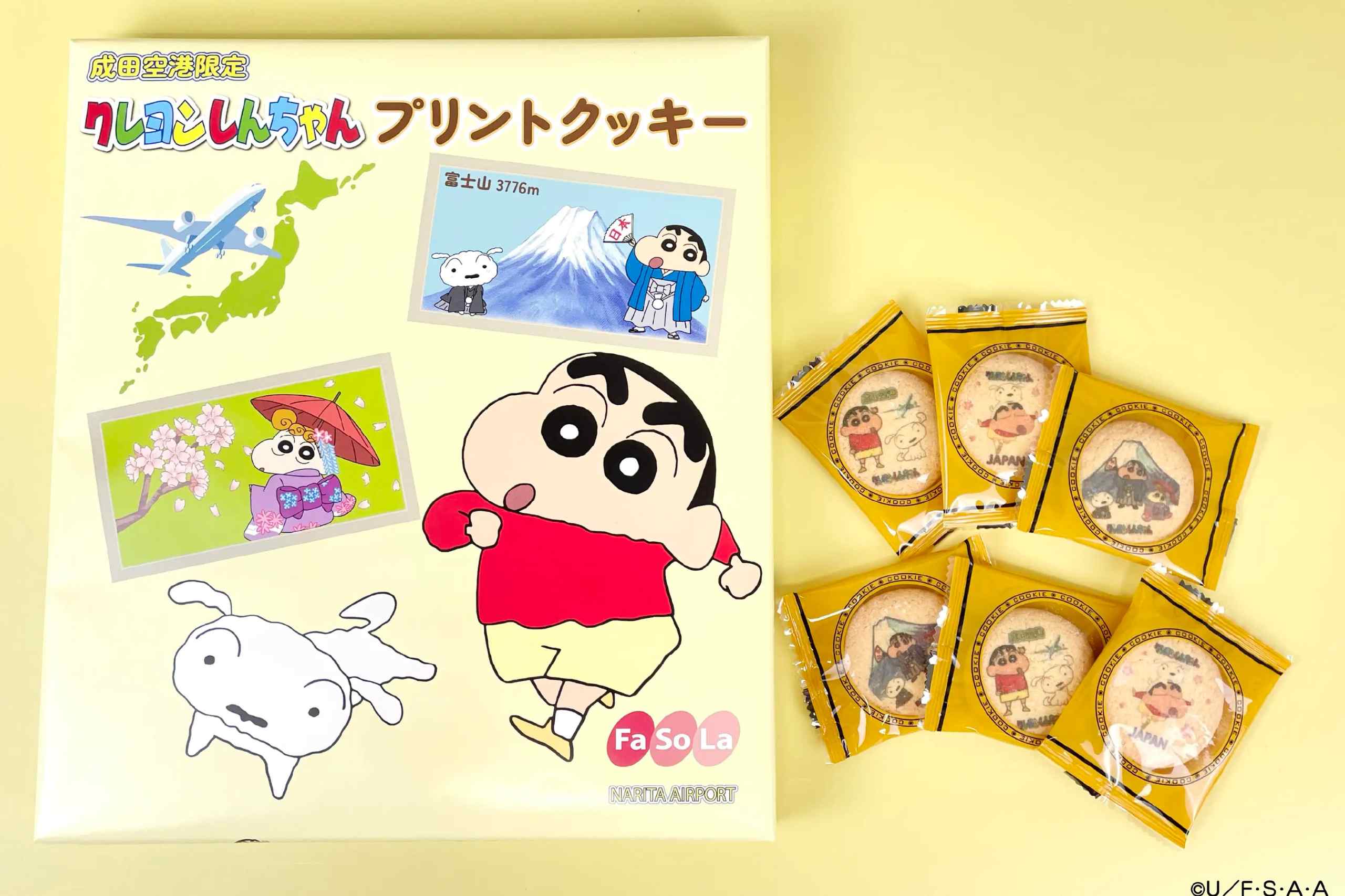 成田機場限定蠟筆小新印花餅乾（24張裝）。（圖片來源：AKIHABARA）