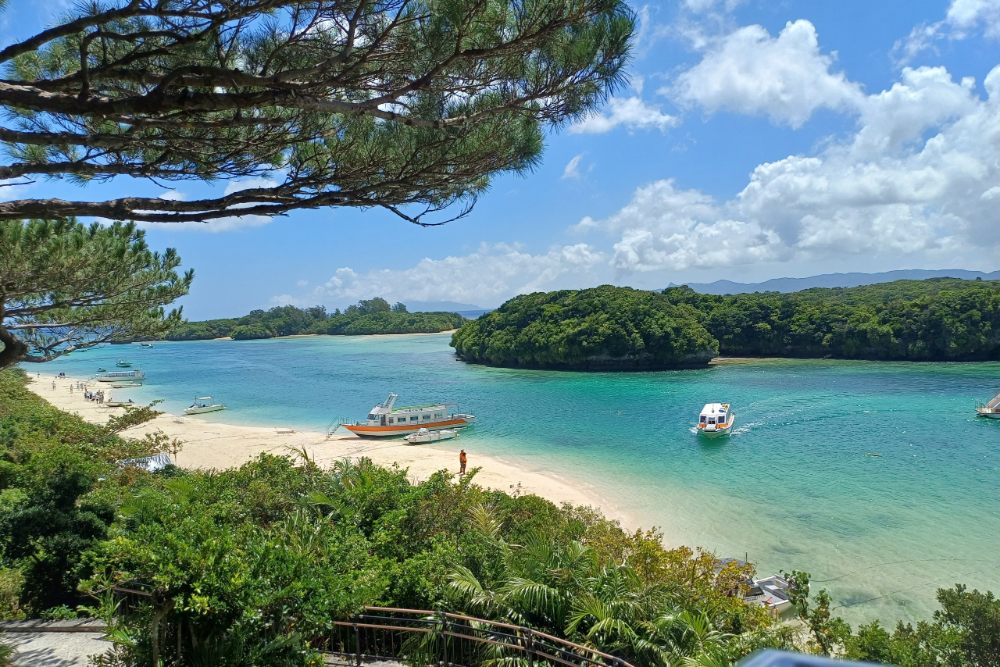 透過玻璃船遊覽或岸邊步道欣賞美景，是拍出川平灣漸層藍海景彩的最佳時機。