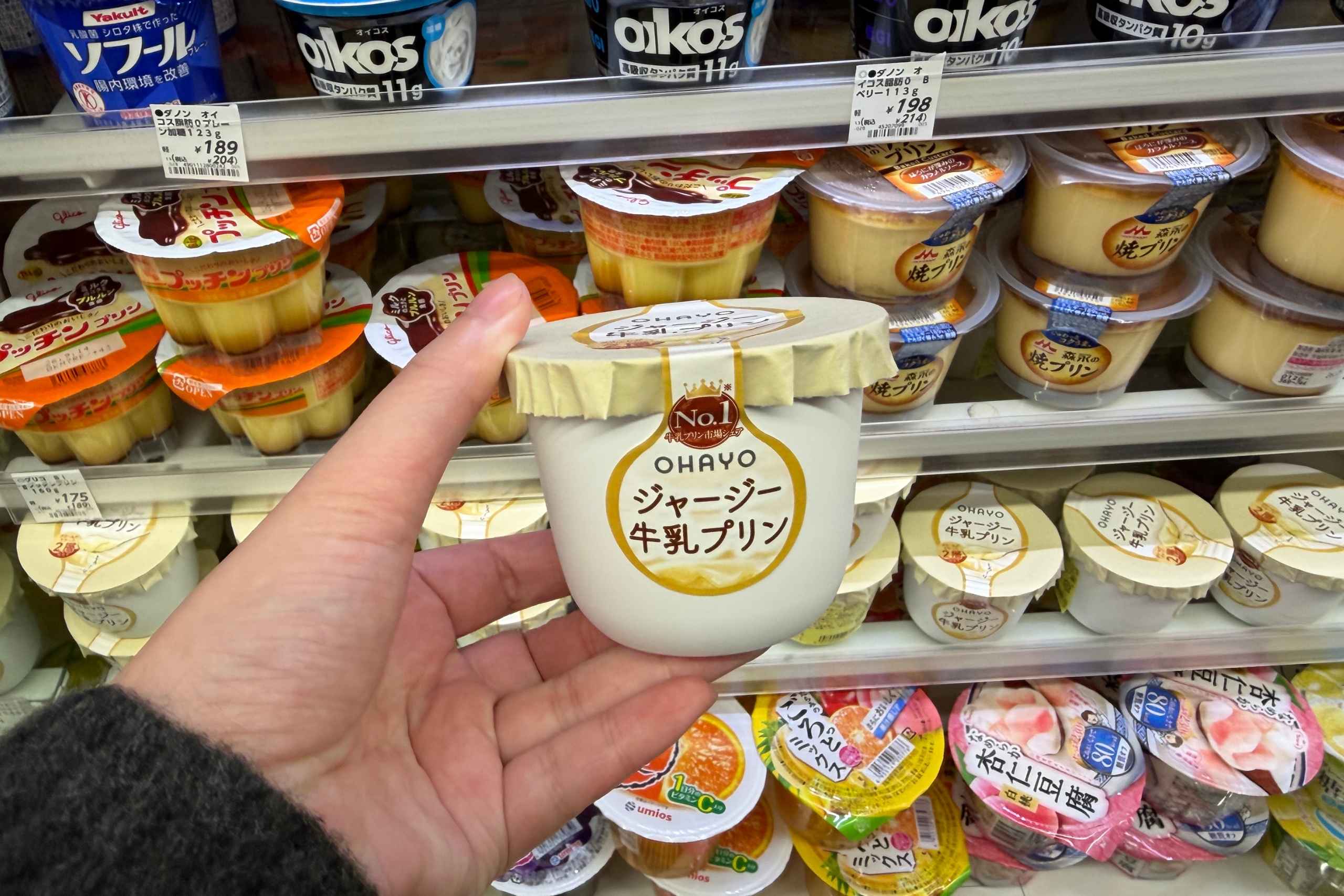 LAWSON最熱賣的OHAYO澤西牛乳布丁（オハヨー ジャージー牛乳プリン ）。（圖片來源：五福旅遊）